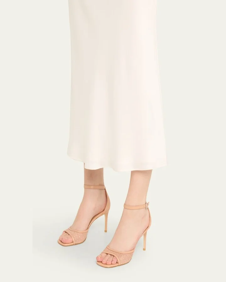 Nudistia Crystal Mesh Ankle-Strap Sandals - Image 3