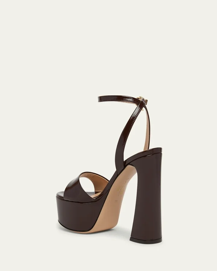 Nuit Leather Ankle-Strap Platform Sandals - Image 4