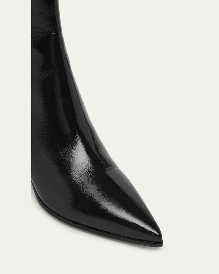 Nuit Leather Zip Booties - Image 3