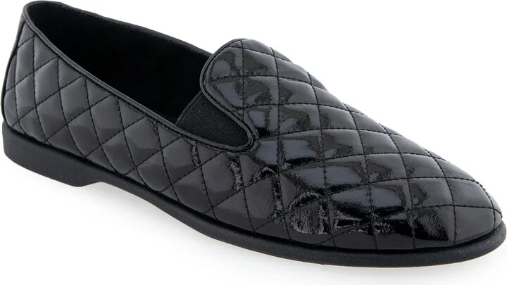 BLACK QUILTED PATENT