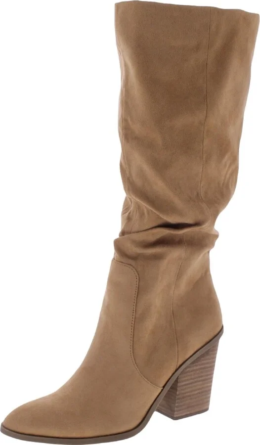 Numbra Womens Faux Leather Pointed Toe Mid-Calf Boots