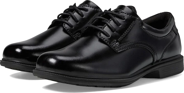 Nunn Bush Baker Street Plain Toe Oxford with KORE Slip Resistant Walking Comfort Technology Men's Plain Toe Shoes Black : 7 M (D), Leather
