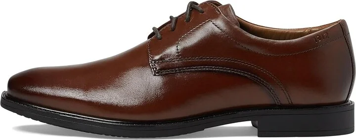 Nunn Bush Baxter Plain Toe Oxford Men's Lace Up Wing Tip Shoes Cognac : 9 M (D), Leather - Image 6