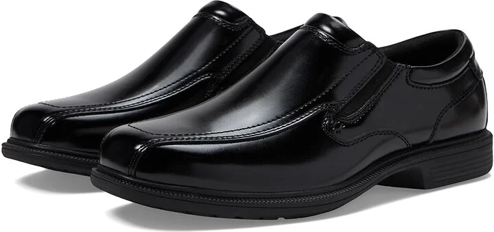 Nunn Bush Bleeker Street Bicycle Toe Slip-On with KORE Slip Resistant Walking Comfort Technology Men's Slip on Shoes Black : 9 M (D)