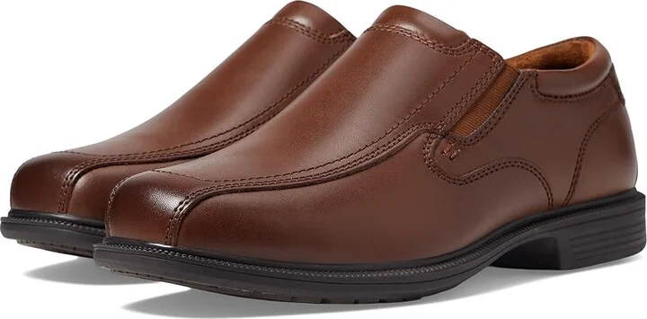 Nunn Bush Bleeker Street Bicycle Toe Slip-On with KORE Slip Resistant Walking Comfort Technology Men's Slip on Shoes Cognac : 7.5 M (D)