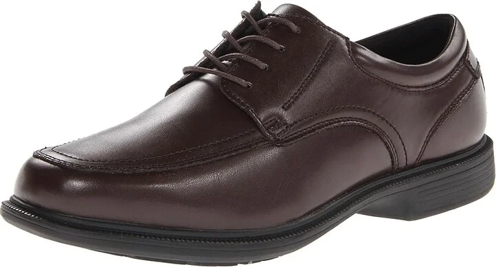 Nunn Bush Bourbon Street Moc Toe Oxford with KORE Slip Resistant Walking Comfort Technology Men's Lace Up Moc Toe Shoes Brown : 8 M (D) - Image 2