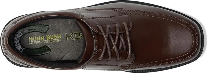 Nunn Bush Bourbon Street Moc Toe Oxford with KORE Slip Resistant Walking Comfort Technology Men's Lace Up Moc Toe Shoes Brown : 8 M (D) - Image 3