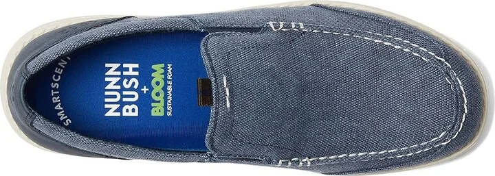 Nunn Bush Brewski Canvas Moccasin Toe Venetian Slip-On Men's Shoes Navy : 7 M (D), Synthetic/Textile - Image 2