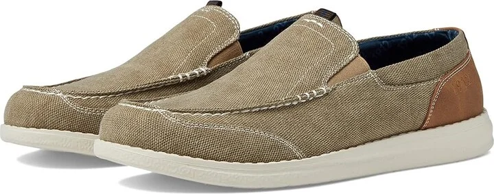 Nunn Bush Brewski Canvas Moccasin Toe Venetian Slip-On Men's Shoes Stone : 7 M (D), Synthetic/Textile
