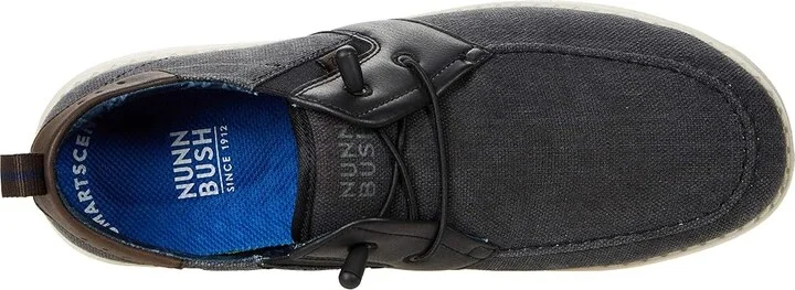 Nunn Bush Brewski Moc Toe Slip-on with Elastic Bungee Men's Shoes Black : 7 M (D), Textile/Synthetic/Canvas - Image 2