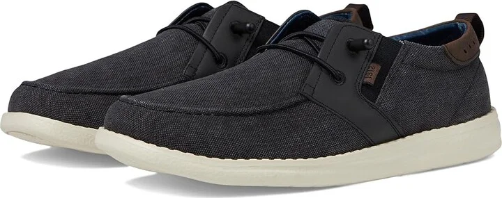 Nunn Bush Brewski Moc Toe Slip-on with Elastic Bungee Men's Shoes Black : 7 M (D), Textile/Synthetic/Canvas