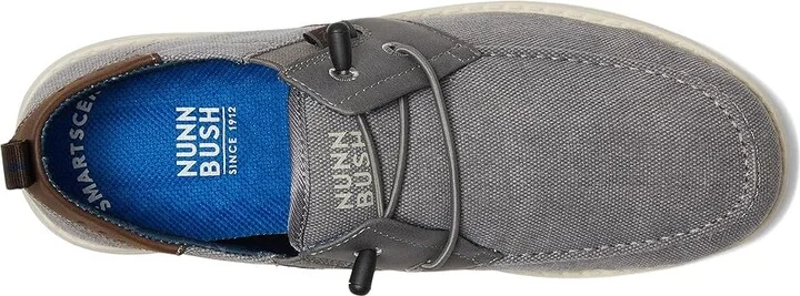 Nunn Bush Brewski Moc Toe Slip-on with Elastic Bungee Men's Shoes Gray : 7 M (D), Textile/Synthetic/Canvas - Image 2