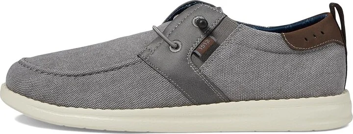 Nunn Bush Brewski Moc Toe Slip-on with Elastic Bungee Men's Shoes Gray : 7 M (D), Textile/Synthetic/Canvas - Image 6