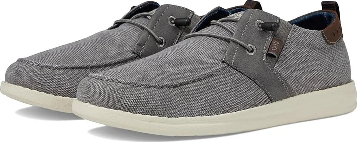 Nunn Bush Brewski Moc Toe Slip-on with Elastic Bungee Men's Shoes Gray : 7 M (D), Textile/Synthetic/Canvas