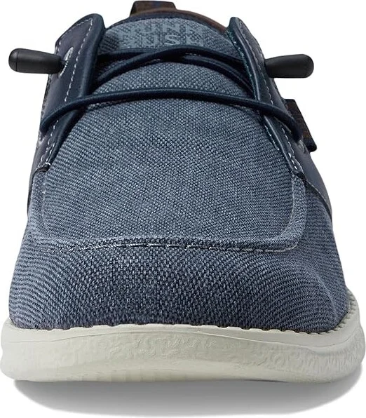 Nunn Bush Brewski Moc Toe Slip-on with Elastic Bungee Men's Shoes Navy : 7 M (D), Textile/Synthetic/Canvas - Image 5
