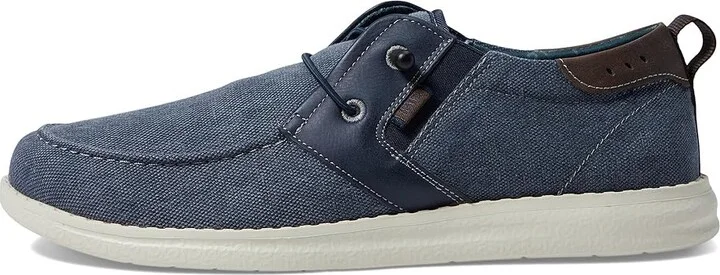 Nunn Bush Brewski Moc Toe Slip-on with Elastic Bungee Men's Shoes Navy : 7 M (D), Textile/Synthetic/Canvas - Image 6