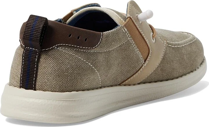 Nunn Bush Brewski Moc Toe Slip-on with Elastic Bungee Men's Shoes Stone : 7 M (D), Textile/Synthetic/Canvas - Image 4