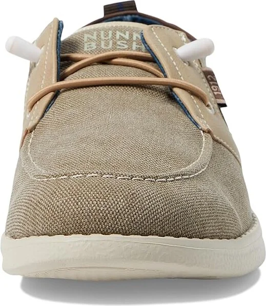 Nunn Bush Brewski Moc Toe Slip-on with Elastic Bungee Men's Shoes Stone : 7 M (D), Textile/Synthetic/Canvas - Image 5