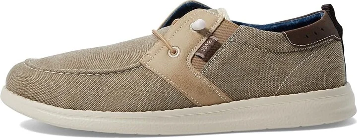Nunn Bush Brewski Moc Toe Slip-on with Elastic Bungee Men's Shoes Stone : 7 M (D), Textile/Synthetic/Canvas - Image 6