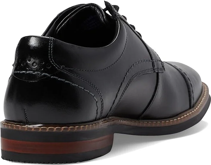 Nunn Bush Calderone Cap Toe Oxford Men's Lace Up Wing Tip Shoes Black : 10.5 M (D), Leather - Image 4