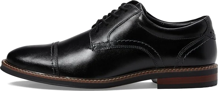 Nunn Bush Calderone Cap Toe Oxford Men's Lace Up Wing Tip Shoes Black : 10.5 M (D), Leather - Image 6