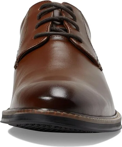 Nunn Bush Calderone Plain Toe Oxford Men's Lace Up Wing Tip Shoes Cognac : 10 W (EE), Leather - Image 5