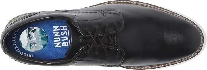 Nunn Bush Calderone Plain Toe Oxford Men's Lace Up Wing Tip Shoes Cognac : 10 W (EE), Leather - Image 7