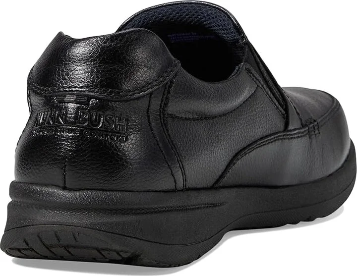 Nunn Bush Cam Moc Toe Slip-On Men's Slip-on Dress Shoes Black Tumbled Leather : 7 M (D) - Image 5