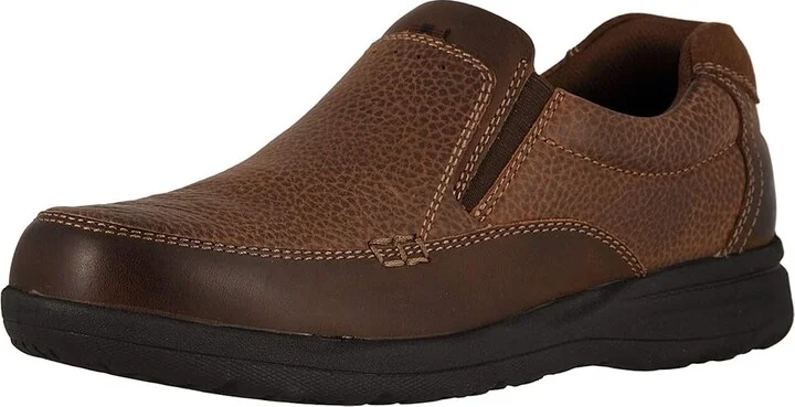 Nunn Bush Cam Moc Toe Slip-On Men's Slip-on Dress Shoes Brown Crazy Horse : 7 M (D), Leather - Image 2