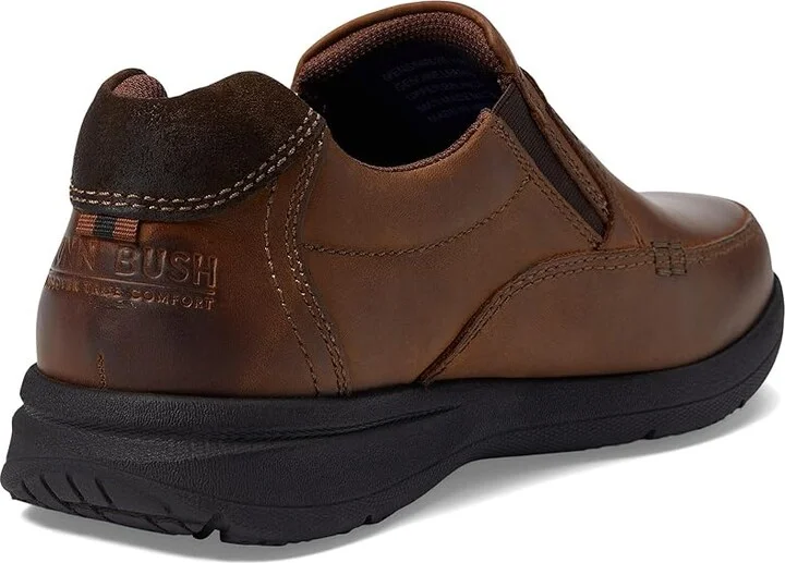 Nunn Bush Cam Moc Toe Slip-On Men's Slip-on Dress Shoes Brown Crazy Horse : 7 M (D), Leather - Image 5