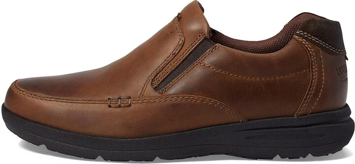 Nunn Bush Cam Moc Toe Slip-On Men's Slip-on Dress Shoes Brown Crazy Horse : 7 M (D), Leather - Image 7