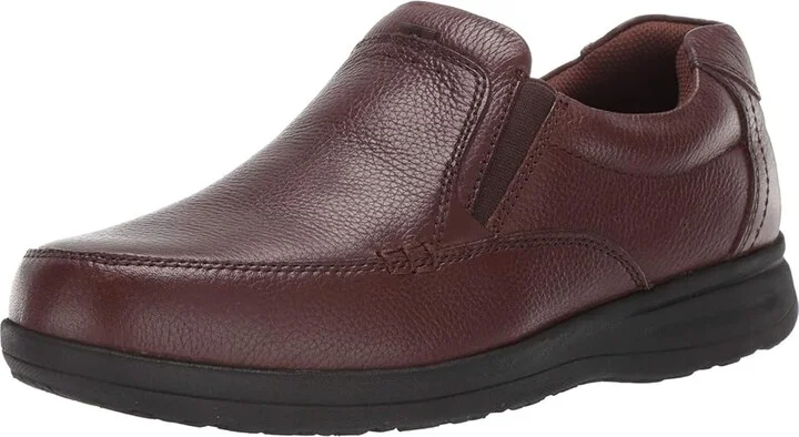 Nunn Bush Cam Moc Toe Slip-On Men's Slip-on Dress Shoes Brown Tumbled Leather : 8 XW (4E) - Image 2