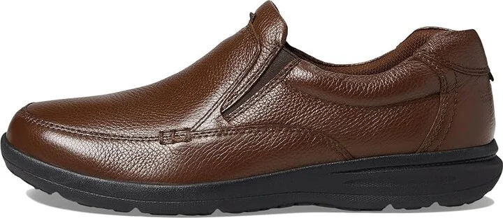 Nunn Bush Cam Moc Toe Slip-On Men's Slip-on Dress Shoes Brown Tumbled Leather : 8 XW (4E) - Image 7