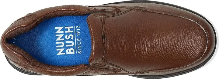 Nunn Bush Cam Moc Toe Slip-On Men's Slip-on Dress Shoes Cognac Tumbled Leather : 7 M (D) - Image 3