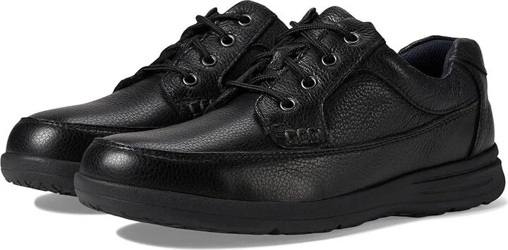 Nunn Bush Cam Oxford Casual Walking Shoe Men's Lace up casual Shoes Black Tumbled Leather : 7 M (D)