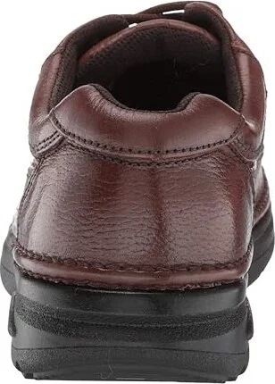 Nunn Bush Cameron Comfort Walking Oxford Men's Lace Up Moc Toe Shoes Brown Tumbled Leather : 7 M (D) - Image 4
