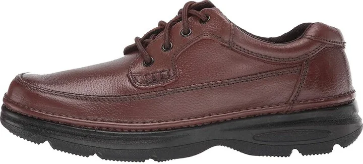 Nunn Bush Cameron Comfort Walking Oxford Men's Lace Up Moc Toe Shoes Brown Tumbled Leather : 7 M (D) - Image 6