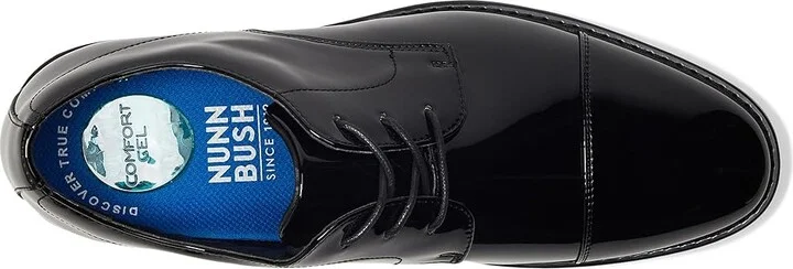 Nunn Bush Centro Flex Cap Toe Oxford Men's Shoes Black 1 : 9 W (EE), Synthetic/Leather - Image 2