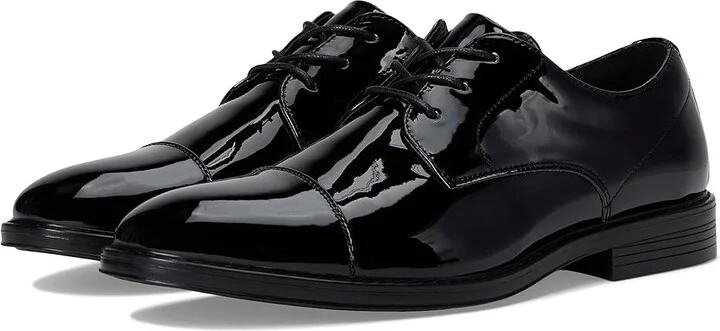 Nunn Bush Centro Flex Cap Toe Oxford Men's Shoes Black 1 : 9 W (EE), Synthetic/Leather