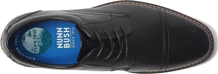 Nunn Bush Centro Flex Cap Toe Oxford Men's Shoes Black : 7 M (D), Synthetic/Leather - Image 2