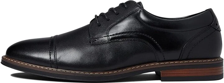 Nunn Bush Centro Flex Cap Toe Oxford Men's Shoes Black : 7 M (D), Synthetic/Leather - Image 6