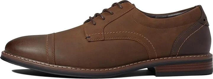 Nunn Bush Centro Flex Cap Toe Oxford Men's Shoes Brown Crazy Horse : 7 M (D), Synthetic/Leather - Image 6