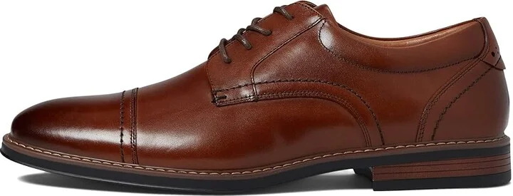 Nunn Bush Centro Flex Cap Toe Oxford Men's Shoes Cognac : 7 M (D), Synthetic/Leather - Image 6