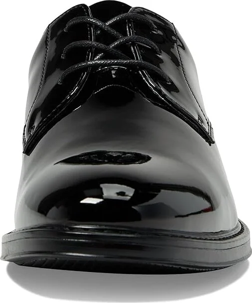 Nunn Bush Centro Flex Formal Plain Toe Oxford Men's Lace Up Wing Tip Shoes Black Patent : 7.5 M (D), Leather - Image 5