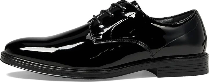 Nunn Bush Centro Flex Formal Plain Toe Oxford Men's Lace Up Wing Tip Shoes Black Patent : 7.5 M (D), Leather - Image 6