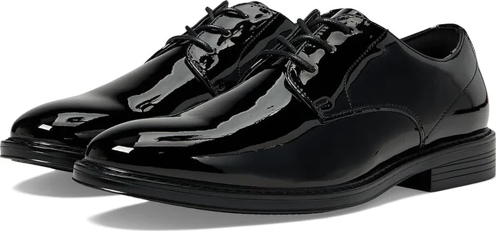 Nunn Bush Centro Flex Formal Plain Toe Oxford Men's Lace Up Wing Tip Shoes Black Patent : 7.5 M (D), Leather