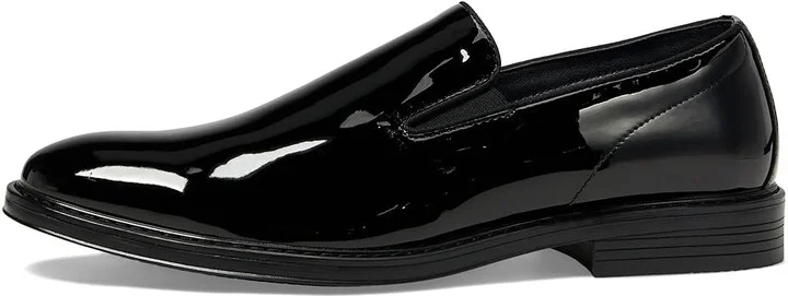 Nunn Bush Centro Flex Formal Plain Toe Slip-On Men's Lace Up Wing Tip Shoes Black Patent : 11.5 M (D), Leather/Synthetic - Image 6