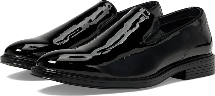 Nunn Bush Centro Flex Formal Plain Toe Slip-On Men's Lace Up Wing Tip Shoes Black Patent : 11.5 M (D), Leather/Synthetic