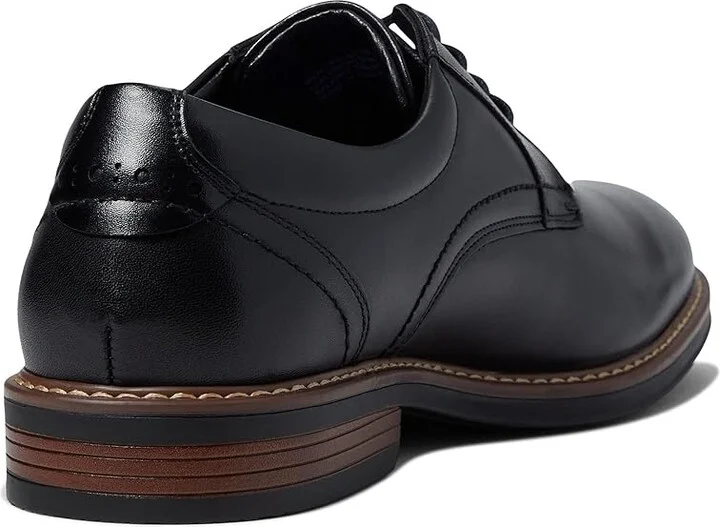 Nunn Bush Centro Flex Plain Toe Oxford Men's Shoes Black : 7 M (D), Synthetic/Leather - Image 4