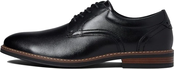 Nunn Bush Centro Flex Plain Toe Oxford Men's Shoes Black : 7 M (D), Synthetic/Leather - Image 6